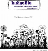 IndigoBlu Wild Flowers Mounted A6 Rubber Stamp