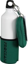 Aluminium fles 750 ml set wit/groen