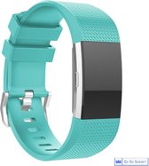 Horloge band | geschikt voor de Fitbit Charge 2 | siliconen sport armband| activity tracker | mint groen | small