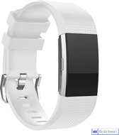 Horloge band | geschikt voor de Fitbit Charge 2 | siliconen sport armband| activity tracker | wit | small