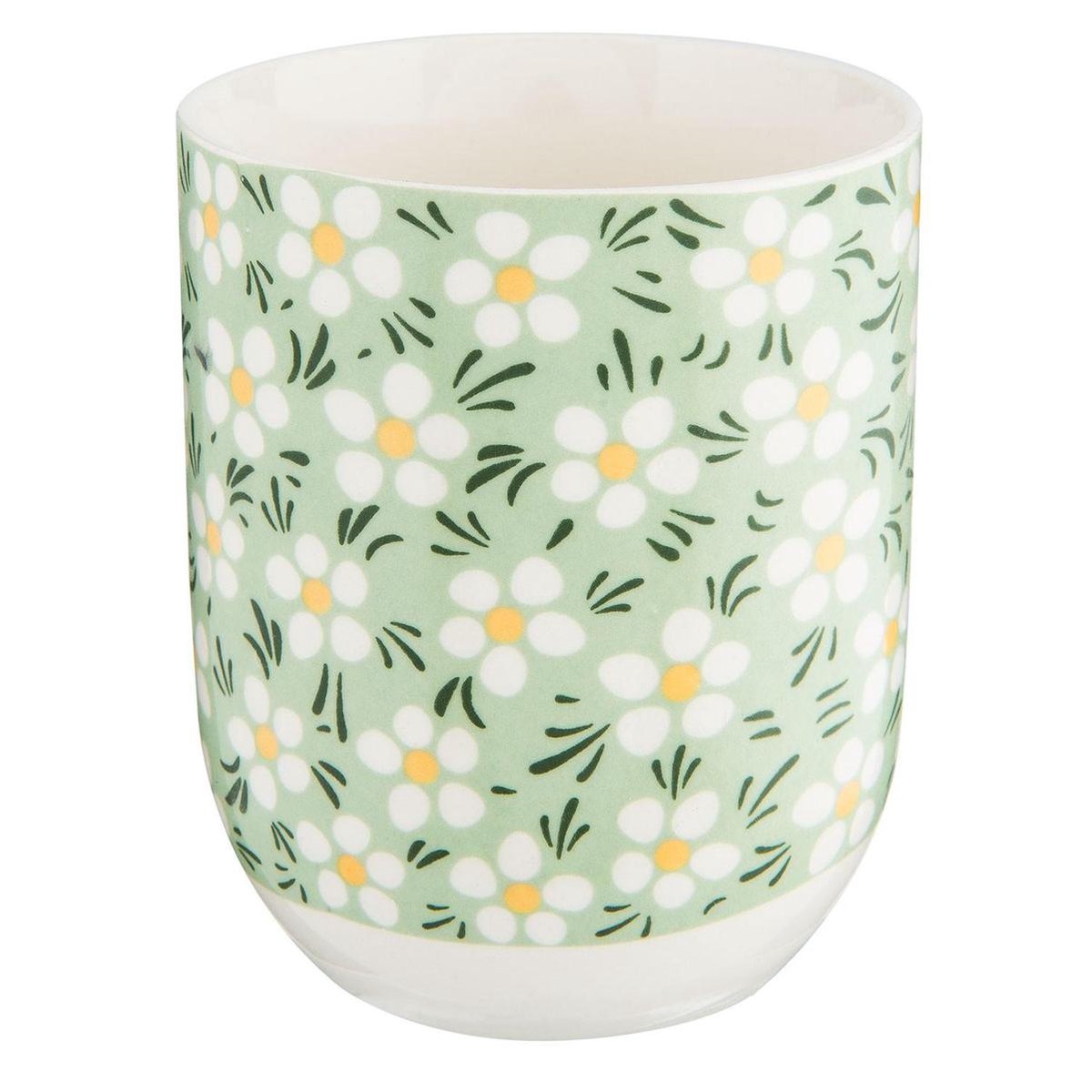 Clayre & Eef Mok 100 ml Groen Porselein Bloemen