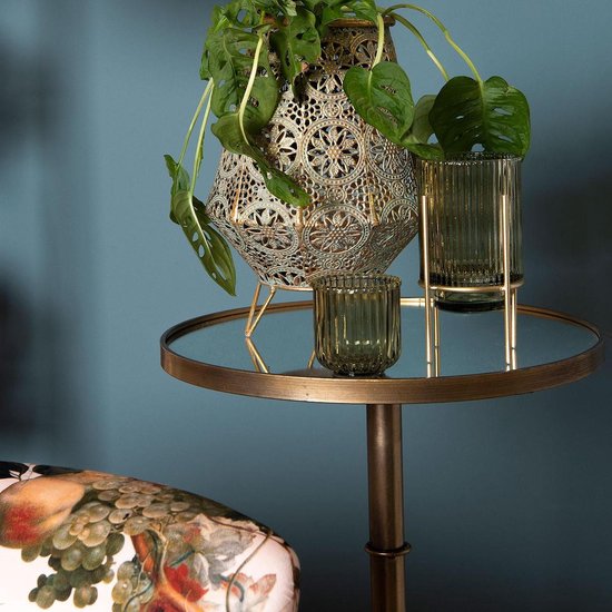 Clayre & Eef Table d'appoint Ø 40x81 cm Couleur or Métal