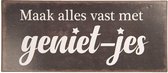 Tekstbord | 30*13 cm | Zwart | Metaal | Clayre & Eef | 6Y3622NL