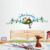 Vwist Muursticker Kinderkamer - Sweet dreams - Aapje - 180 x 60 CM