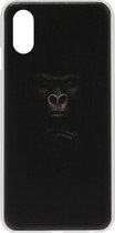 ADEL Kunststof Back Cover Hardcase Hoesje Geschikt voor iPhone XS Max - Apen Gorilla