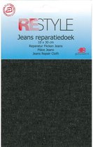 Restyle - Reparatiedoek Zwarte Jeans - Strijkbaar - 10x30cm