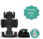 hifold- autostoel- groep 2/3- compact- 15/45kg- Internationaal gebruikbaar- verstelbaar- grijs- Voordeelpak 2x hifold