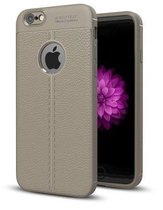 Litchi TPU Case geschikt voor iPhone 6/6S - Grijs
