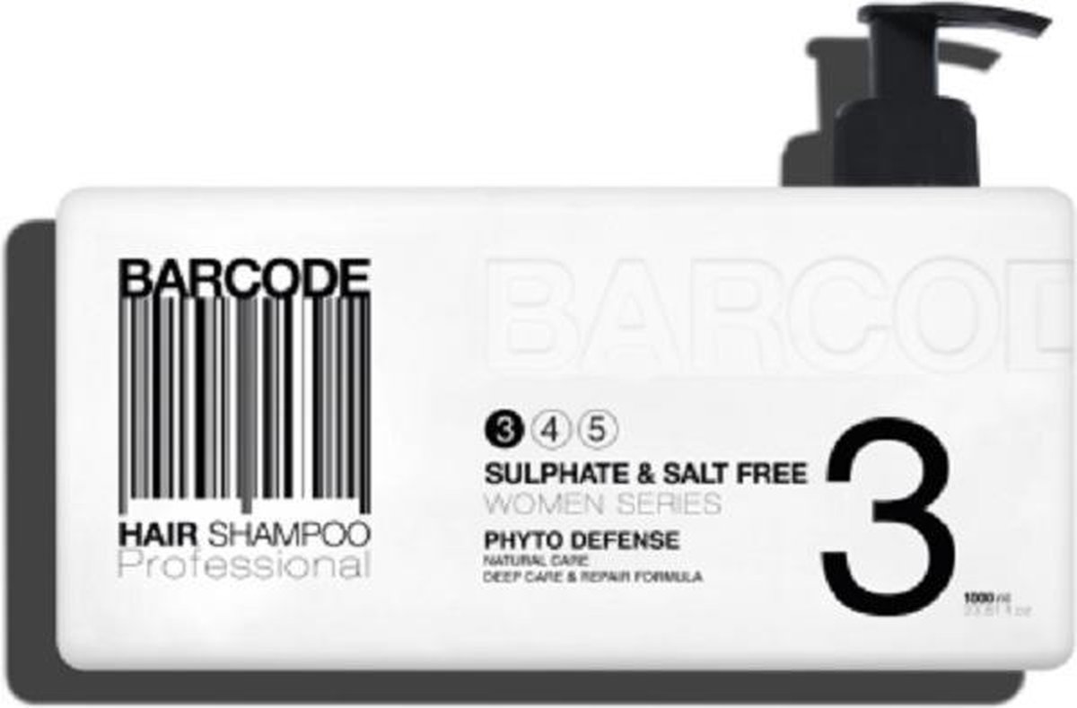 BARCODE - Hair Shampoo - Sulphate & Salt Free - 1000ml