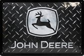 Wandbord - John Deere Diamond Plate Black - 20x30cm