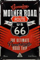 Wandbord - Route 66 The Ultimate American Road Trip -20x30cm