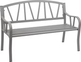 Tuinbank-Staal-grijs-127.5 cm breed - 2 zitter- f53
