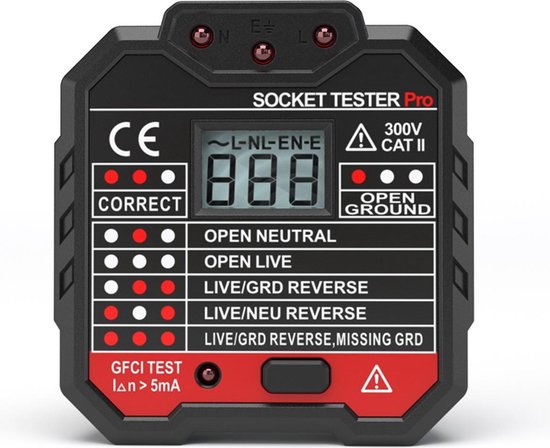 Stopcontact Tester | Tester voor Stopcontact | Aardlekschakelaar Tester |  bol.com