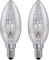 Xavax Halogeen-kaarslamp, E14, 46W, warm wit, 2 stuks