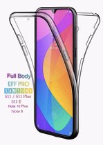 SAMSUNG Galaxy Note 10 Plus Dual TPU Case Transparant 360° Graden, Optimale Siliconen bescherming Voor- en Achterkant (2 in 1) - Eff Pro