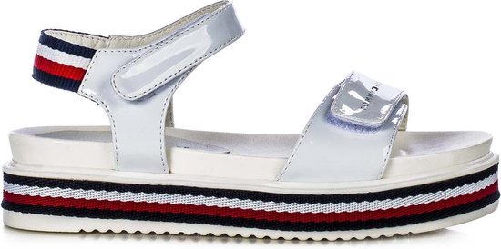 Tommy Hilfiger Platform Velcro meisjes sandaal 30650 White | bol