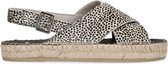 Manfield - Dames - Cheetah sandalen met gekruiste banden - Maat 36