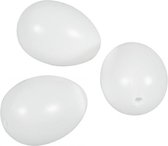 Plastic eieren 10 cm 8 stuks - Pasen versieringen - Paasdecoratie hobby en knutsel materialen