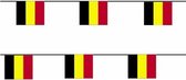 2x Papieren slinger Belgie 4 meter - Belgische vlag - Supporter feestartikelen - Landen decoratie/versiering