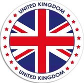 20x Verenigd Koninkrijk sticker rond 14,8 cm - Britse vlag - Landen thema decoratie feestartikelen/versieringen