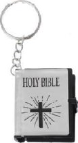 Akyol - Holy Bible zilver sleutelhanger - bijbel - kerk - geloof - cadeau - jezus - geschenk - kruis - kado - gift - christelijk - christendom