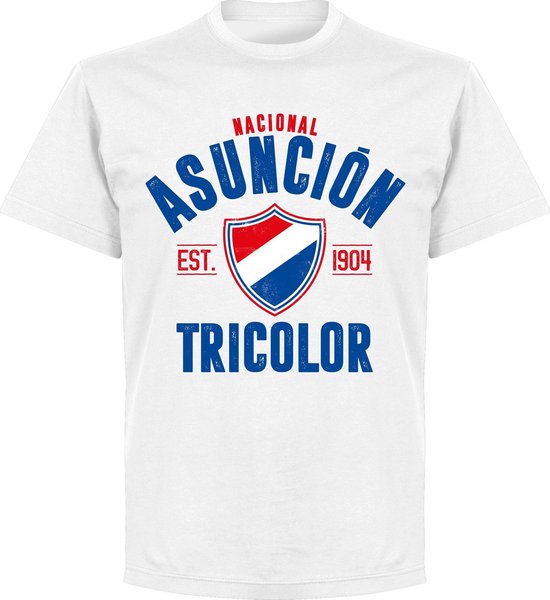 Club Nacional Asuncion Established T-Shirt - Wit - 3XL