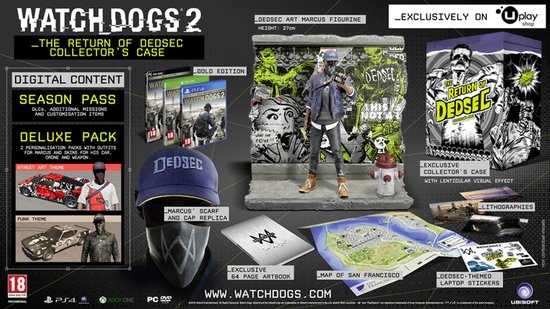 ウォッチドッグス2 COLLECTOR'S CASE Watch Dogs 2 The Return Of DEDSEC Collectors Case｜トレファクONLINE