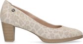 No Stress - Dames - Leren pumps met panterprint - Maat 38