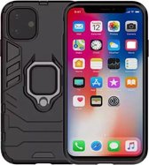 iPhone 11 hoesje Armor Case Zwart Kickstand Ring shock proof magneet