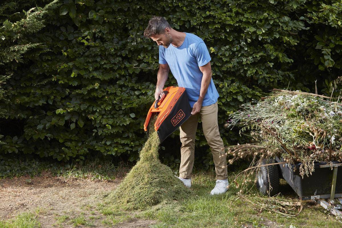 BLACK+DECKER 2x 18V 2.5Ah 33cm Grasmaaier inclusief accu en lader, 35L opvangbak - BCMW3318L2-QW – foto 6