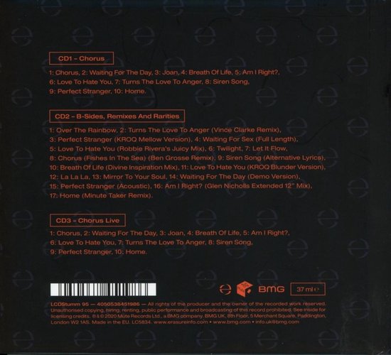 Chorus, Erasure CD (album) Muziek bol