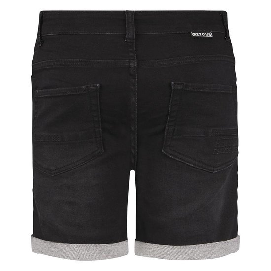 Retour Jeans Jongens Jeans short - black denim - Maat 8 | bol.com