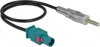 Fakra Z (m) - DIN (m) auto antenne adapter kabel - RG174 - 50 Ohm / zwart - 0,30 meter