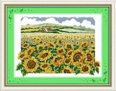 Artstudioclub®  borduurpakketten volwassenen De zonnebloemen 51 × 38cm