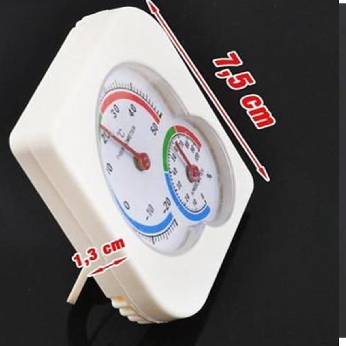 Thermomètre Analogique TFA Dostmann Intérieur/Extérieur - Fleuri Blanc - 50cm - Fabriqué En Allemagne