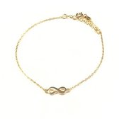 Silventi 910470879 zilveren Infinity armband 17+3cm goudkleurig