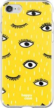 HappyCase Apple iPhone 8 Flexibel TPU Hoesje Happy Eyes Print