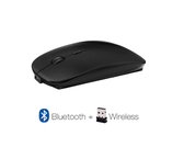 Elementkey MIX2 - 2 in 1 Draadloos Bluetooth Muis + 2.4Ghz Dongle Wireless Mouse - Comfort & Compact - Zwart