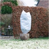 3x Plantenhoes tegen vorst met aantrekkoord wit 1,5 meter x 100 cm 50 g/m2 - Winterafdekhoes - Winterhoes voor planten - Anti-vorst beschermhoes planten - Vorstbescherming - Windbescherming