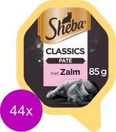 Sheba Alu Classic Pate 85 g - Kattenvoer - 44 x Zalm