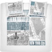 Damai Dekbedovertrekset katoen 200x200/220 cm nyc petrol