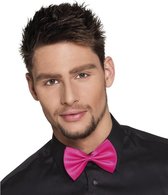 Roze verkleed vlinderstrikje 11 cm voor dames/heren - Gay parade/feest/verkleedaccessoires voor volwassenen