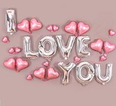 Ballonnen I Love U | Folieballonnen | Valentijnsdag | Liefde | Huwelijk | Hartjes | Moederdag