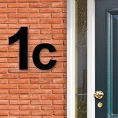 Huisnummer Acryl zwart, letter c, Hoogte 12cm - Huisnummers - Huisnummer zwart - Huisnummer modern - Gratis verzending!