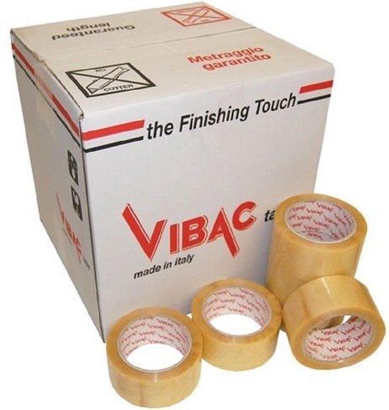 PP acryl verpakkingstape transparant, doos met 36 rollen tape plakband,  merk VIBAC | bol.com