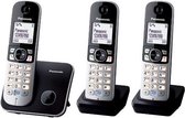 Panasonic KX-TG6813 DECT-telefoon - Zwart - Nummerherkenning - 3 Handsets