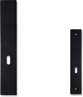 Nest Achternaam een schuldeiser Eliot deurklink - op schild - mat zwart - complete set | bol.com