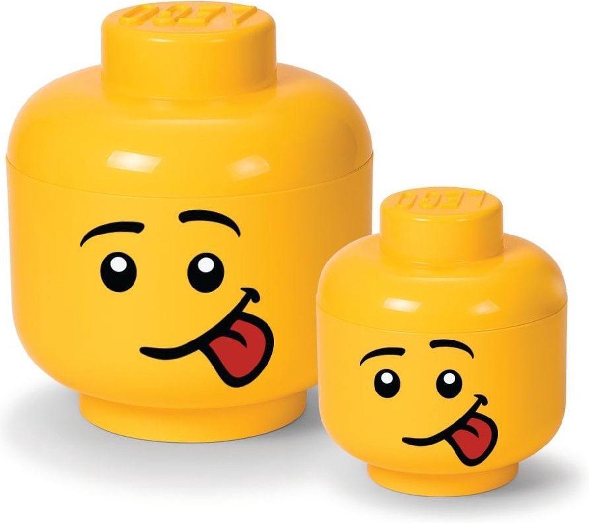 Tenen Correctie Grafiek De grote LEGO Silly 8.5L-container met de kenmerken van een jongen die de  tong laat zien | bol.com