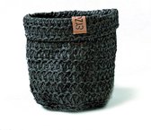 SIZO Knitted Paper Bag zwart Ø 25 cm