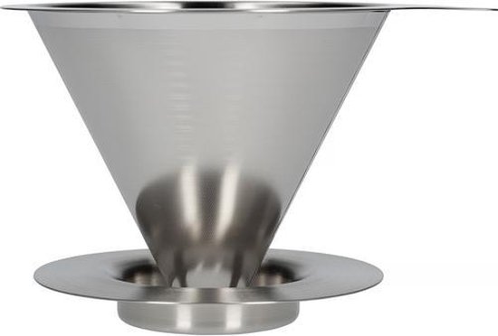 Hario Dripper V60-02 - Dripper en métal double maille acier inoxydable